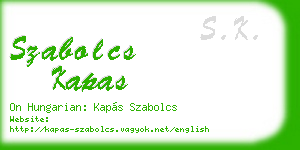 szabolcs kapas business card